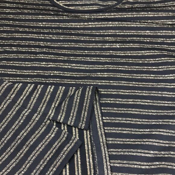 Calvin Klein Black & Shimmer Gold Striped Top {E} - Picture 7 of 7